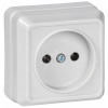 Розетка 1-м ОП Октава 10А IP20 без заземл. бел. ERO10-K01-10-DC