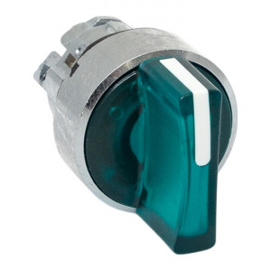 Исполнительный механизм переключателя ХB4 зеленый на 2 положения с фиксацией, с подсветкой с короткой ручкой IP65 EKF XB4BD2FL-G-65
