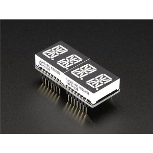 3131, Средства разработки визуального вывода Adafruit 0.54 Quad Alphanumeric FeatherWing Display - Yellow