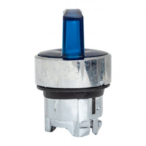 Исполнительный механизм переключателя ХB4 синий на 2 положения с фиксацией, с подсветкой с короткой ручкой IP65 EKF XB4BD2FL-B-65