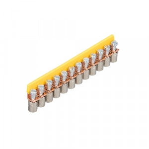 Соединительная перемычка IVB WK 2,5 -12, Соединительная перемычка, 12 полюсов, изолированная, винтовая, для клемм: WK 2,5/U цвет: желтый