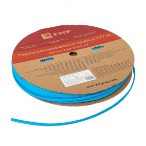 Термоусаживаемая трубка ТУТ нг 6/3 синяя рулон PROxima tut-6-g