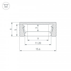 Профиль MIC-M-2000 ANOD 044541, Алюминиевый анодированный профиль для светодиодных лент и линеек. Габаритные размеры (LхWхH): 2000x15.6x6 мм. Ширина площадки для ленты 11,2 мм. Экраны, заглушки и другие аксессуары приобретаются отдельно. Цена за 1 метр.