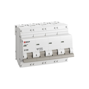 Автоматический выключатель 4P 100А (D) 10kA ВА 47-100 PROxima mcb47100-4-100D-pro