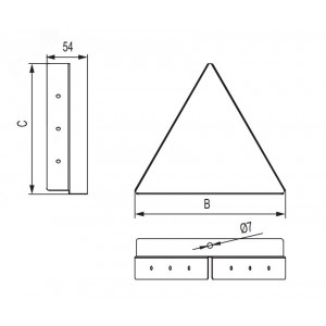 Заглушка двускатной крышки 200, ZL SKH202HDZL
