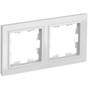 BRITE Рамка 2-мест. РУ-2-БрБ бел. BR-M22-K01-PRO
