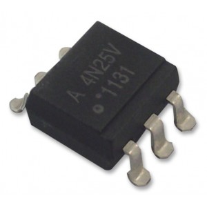 4N25-360E, Оптоизолятор 2.5кВ транзисторный выход c выводом базы 6SMD