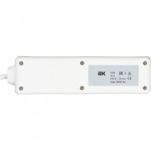 Удлинитель 3х5м с заземл. 16А IP20 У03К 2P+PE 250В ПВС 3х1 с выкл. WYP10-16-03-05-ZK-N