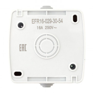 Розетка 1-м ОП Мурманск 16А IP54 с заземл. защ. шторки с крышкой сер. EFR16-029-30-54