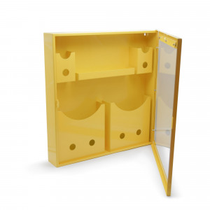 gwrDOC2d, Держатель для бумаг и бирок закрытого типа, сталь, 560х540 мм, цвет – желтый, 1 шт/упак