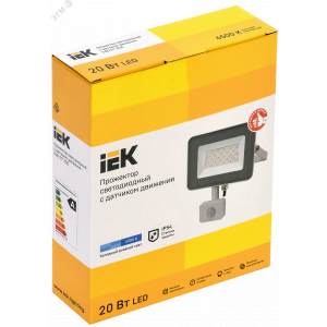Прожектор светодиодный СДО 07-20Д 20Вт 6500К IP54 с датчиком движ. сер. LPDO702-20-K03