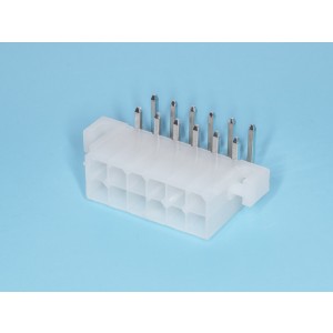 MF-12MRB, Разъем питания Mini-Fit 12 контактов, вилка на плату, прямой угол, под винты, шаг 4,2мм