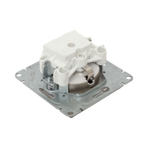 Механизм розетки, 16А, с заземлением, без шторок, шампань Эпика EKF UP1-SOC-110