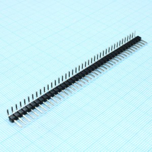 KLS1-207-1-40-R2, Соединитель штыревой, вилка на плату однорядная угловая, 40pin(1x40), шаг 2.54мм
