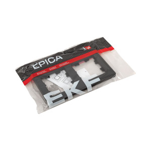 2 - местная рамка, ч-рная, пластик Эпика EKF UP1-FPB-02