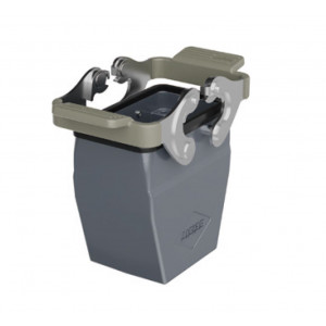 Крышка разъема H10B-CTCH-2L-M32, Крышка разъема на кабель, типоразмер 10B, высокое исполнение, с уплотнителем, 1 отверстие с резьбой для кабельных вводов M32x1,5, с верхним расположением, с двумя металлическими защелками, материал корпуса: алюминиевый сплав