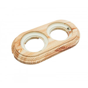 Рамка 2-м Лизетта ретро ABS-пластик карельская сосна BF1-620-13/PL