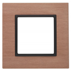 14-5201-14 Рамка на 1 пост, металл, Elegance, медь+антр (10/50/1800) Б0034544