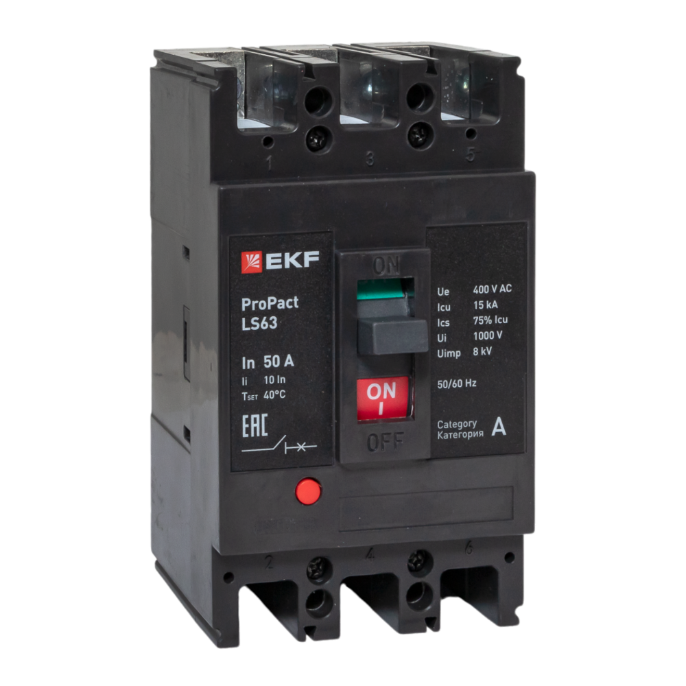 Изображение товара Автоматический выключатель LS63 15кА 3P 50А ProPact EKF