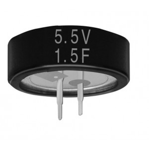 KR-5R5C155-R, Supercapacitors 1.5F 5.5V EDLC Coin Cell Cyl