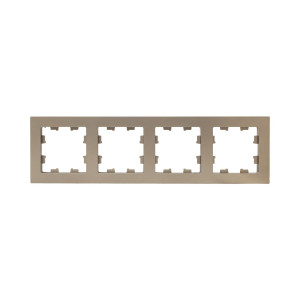 4 - местная рамка, шампань, пластик Эпика EKF UP1-FPC-04