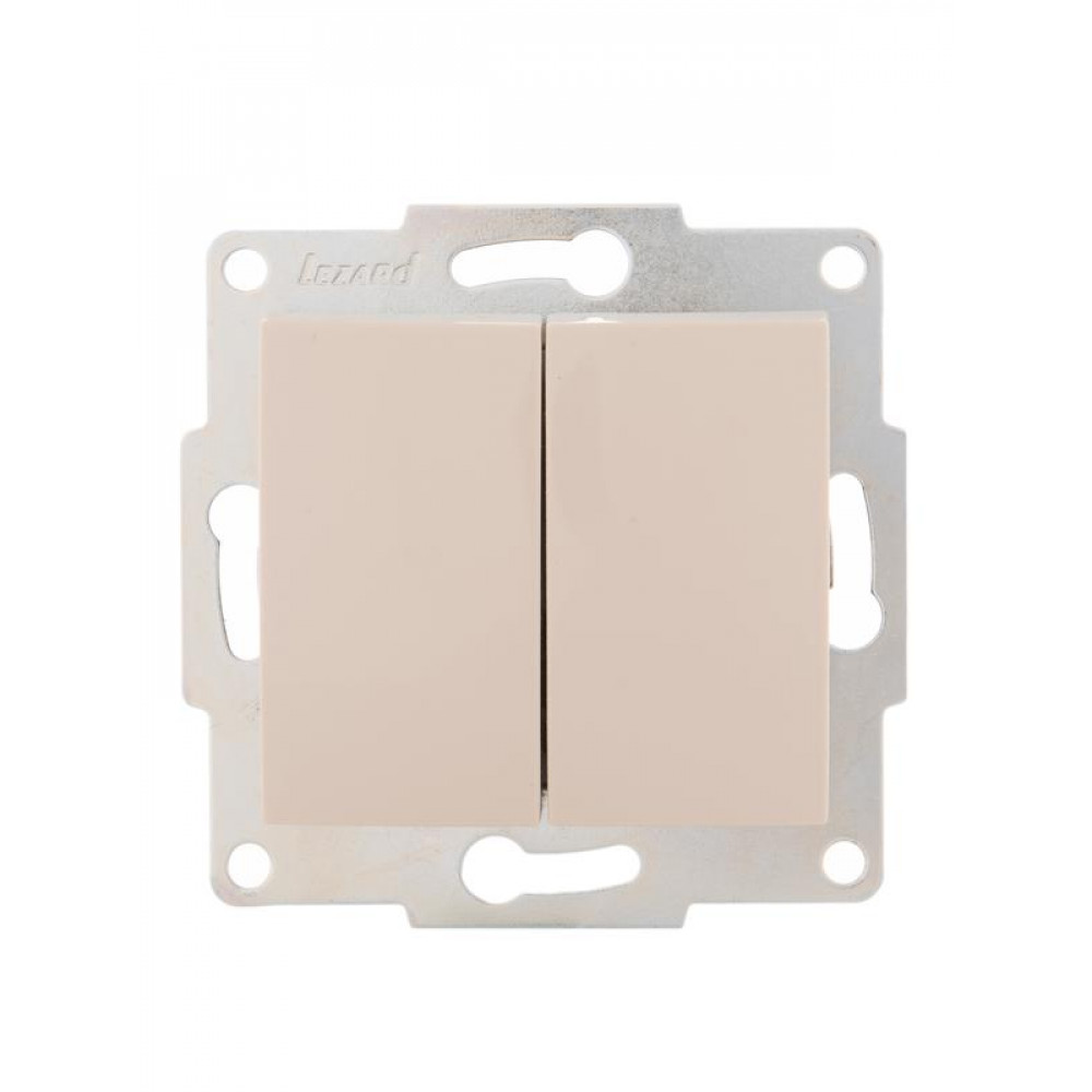 Изображение товара Выключатель 2-кл. 1п СП Karina 10А IP20 механизм кремовый