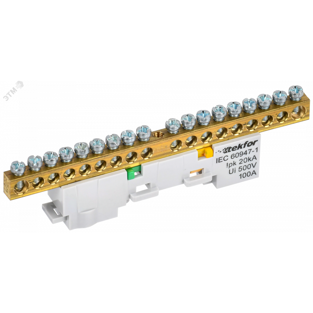 Изображение товара TEKFOR Шина PE земля неизолированная 6х9-18-Ж IEK TF-NN10-18-DL-K05