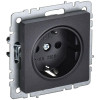 Розетка BRITE РС11-1-0-БрЧ 16А с заземл. без защ. шторки черн. IEK BR-R11-16-K02