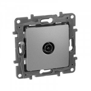 ETIKA Розетка телевизионная TV Звезда алюминий 672451