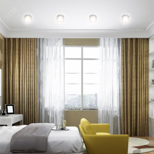 Встраиваемый светильник под лампу GX53 DK97 WH/TR белый прозрачный Б0057456