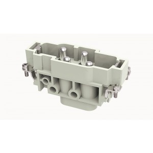 Вилочная контактная вставка DK-4/0-M, Вилочная контактная вставка, винтовая фиксация, 4 полюса + PE, типоразмер 10B, 690V, 80A, сечение обслуживаемых проводников 1,5-16 мм кв, тип покрытия контактов: серебро