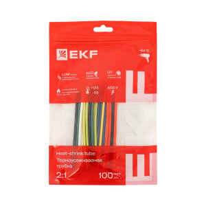Набор трубок термоусадочных ТУТ нг тонкостен. 2/1 (7 цветов по 3шт 100мм) tut-n-2