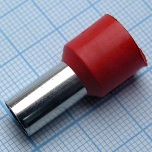 HE 35-16  Red, наконечник кабельный торцевой трубчатый с изоляцией, L=30/16мм, сеч. пров. 35мм2