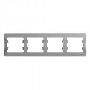 Рамка 4-м Glossa горизонт. алюм. SE GSL000304