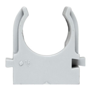 Держатель для труб (клипса) d16мм для монтажного пистолета сер. (уп.100шт) Plast derjp-z-16