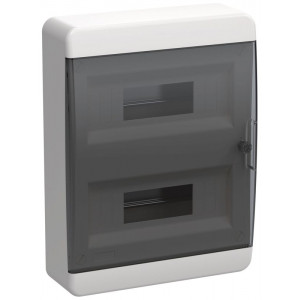 Корпус пластиковый ЩРН-П-24 IP41 черн. прозр. дверь TEKFOR TF5-KP12-N-24-41-K01-K03