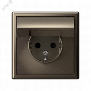 Розетка ArtGallery 16А IP20 с заземл. защ. шторки с крышкой механизм мокко SE GAL000646