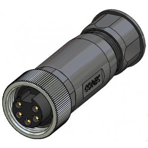 41-00003, Стандартный цилиндрический соединитель 4P 7/8 Socket Field Attach Axial