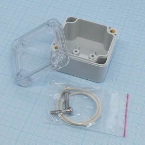 G250C, Герметичный корпус из поликарбоната с прозрачной крышкой, IP65, светло-серый