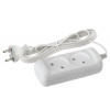 Удлинитель 2х3м без заземл. 6А IP20 UX-2-3m ШВВП 2х0.75 Б0038558