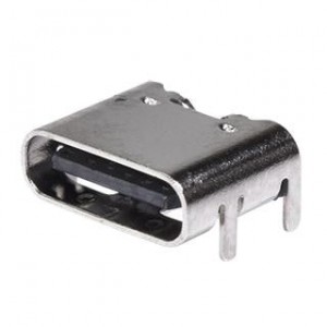 UJC-HP-3-SMT-TR, USB-коннекторы USB jack, C type, power only, 6 pin, horizonal, gold flash plating, surface mount, T&R