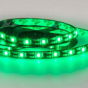 Лента светодиодная 5В, SMD2835, 4,8Вт/м, 60 LED/м, зеленый, 8мм, 1м, с USB коннектором, черная, IP65 141-384