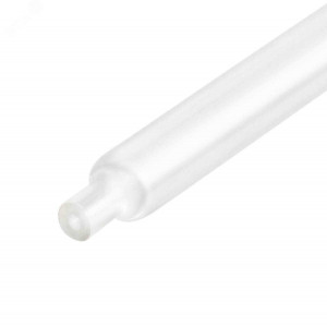 Трубка термоусадочная ТТ-175-4.8/2.4 прозр, Высокотемпературная фторопластовая термоусадочная трубка с коэффициентом усадки 2:1 в нарезке по 1.22м