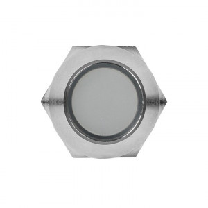 Лампа белая сигнальная S-Pro67 19 мм 24В PROxima s-pro67-352, Лампа сигнальная d19-24V бел мет