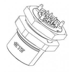 2232331-1, Цилиндрические метрические разъемы 8PIN MLE M12 REAR PNL MT PCB CON XCode