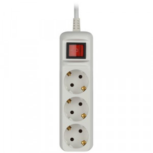 Удлинитель 3х5м с заземл. 10А IP20 UX-3es-5m ПВС 3х0.75 с выкл. Б0035755