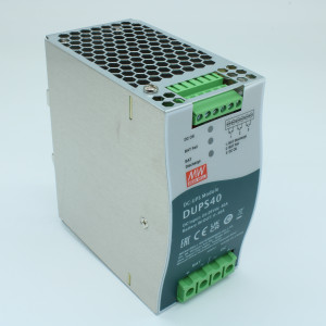 DUPS40, DC-DC, DIN-рейка контролер для UPS систем для аккумуляторов 4…135а*ч, вход 24…29В DC, выход 21…29В/40А, 125.2х63х113.5мм, -30…+70°С