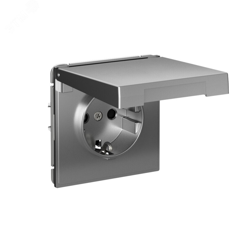 Изображение товара Розетка с заземлением ARTGALLERY 16А IP20 со шторкой и крышкой