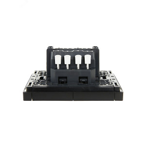 Выключатель проходной 2-кл. СП FORTE&PIANO 10А FP108 с индикацией черн. IEK FP-V22-1-10-1-K02