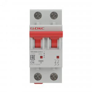 Автоматический выключатель модульный YON MD63 2P 40А C 6kA MD63-2C40-6